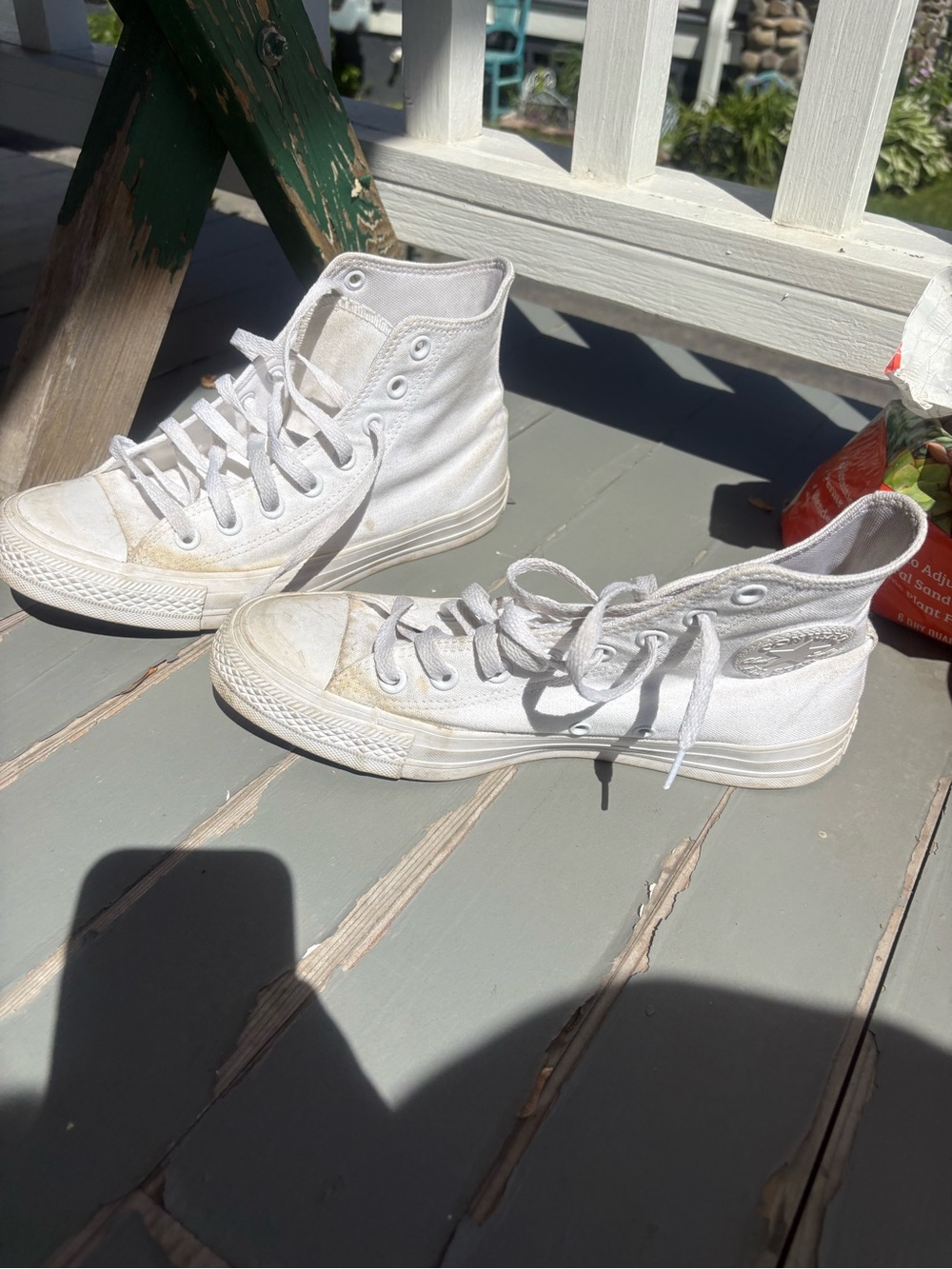 Converse White High-Top Sneakers